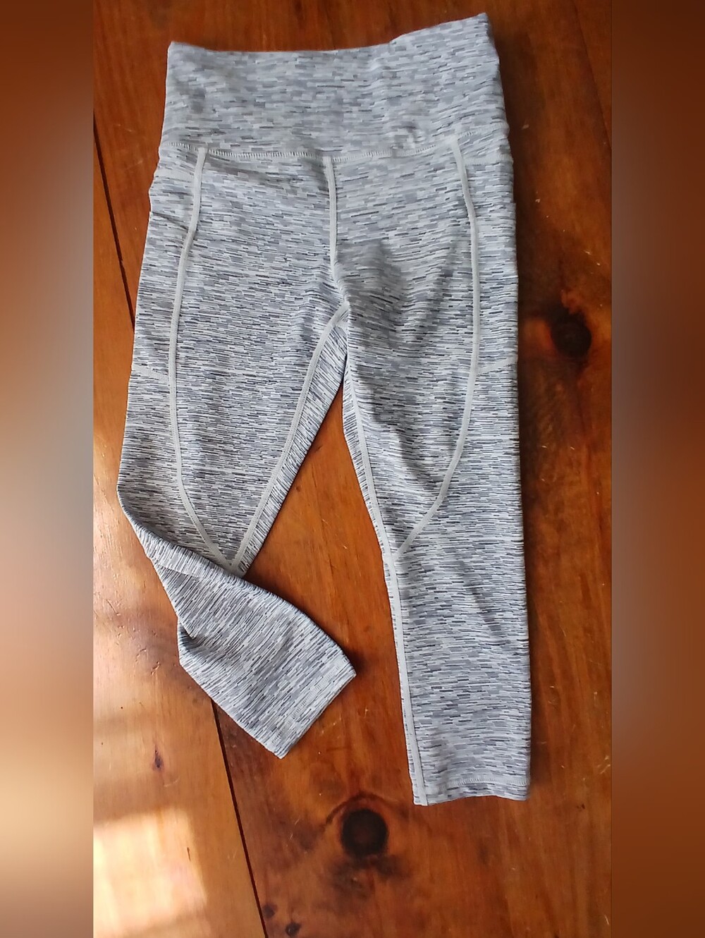 ZYIA Heather Grey Space-Dye Girls' Leggings Sz 2.